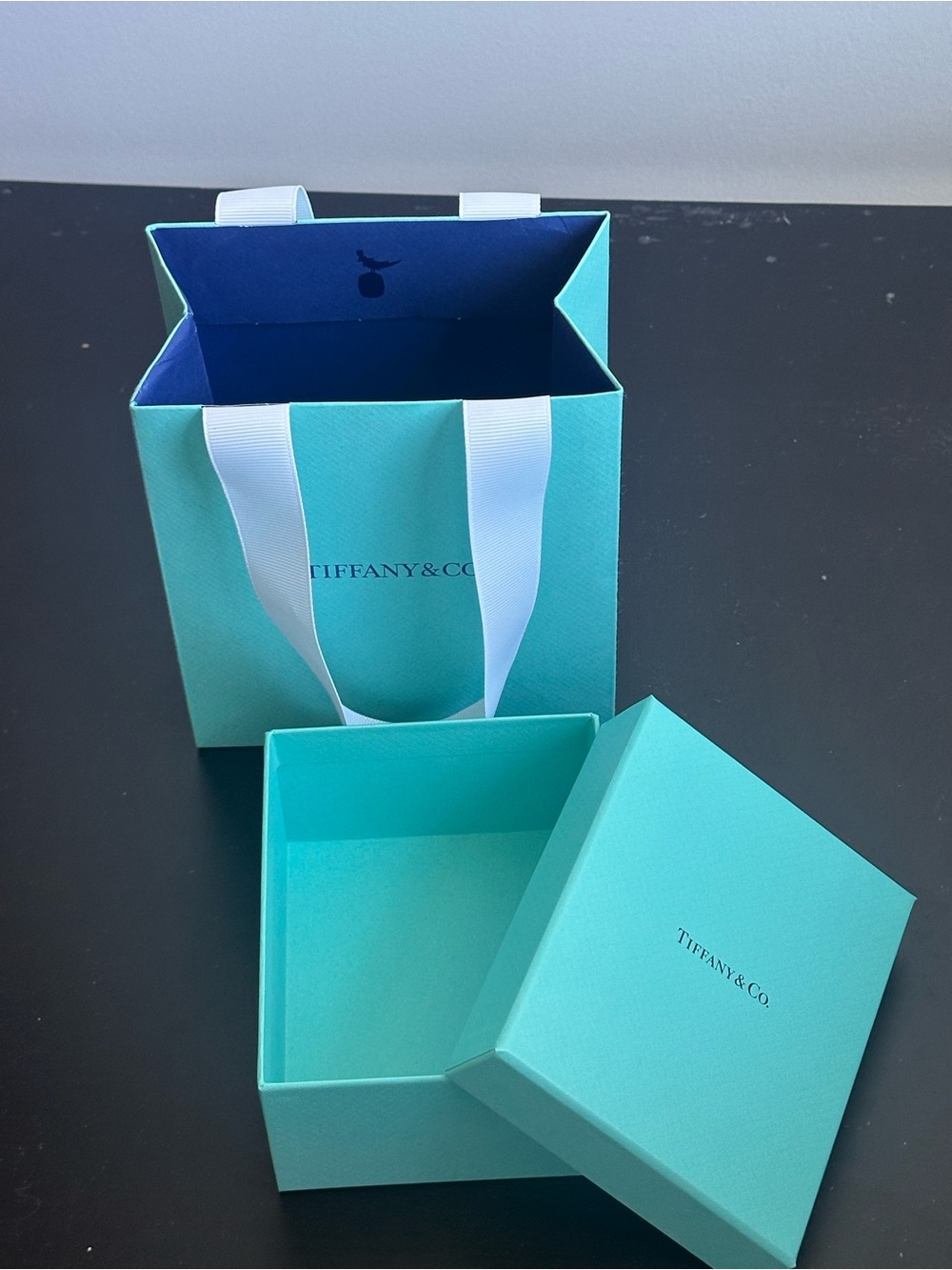 Authentic Tiffany box and bag